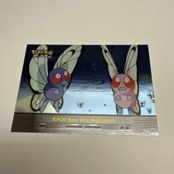 Pokemon Card Topps Blue Logo TV Animation EP20 Bye, Bye Butterfree Holo Foil NM - Image 1
