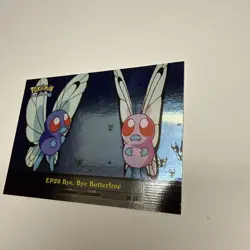Pokemon Card Topps Blue Logo TV Animation EP20 Bye, Bye Butterfree Holo Foil NM - Image 3