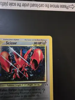 POKEMON NEO DISCOVERY SCIZOR 10/75 RARE UNLIMITED HOLO MP - Image 3