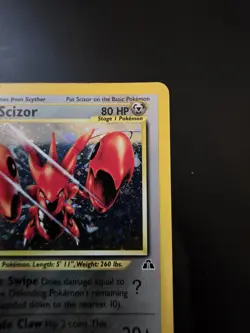 POKEMON NEO DISCOVERY SCIZOR 10/75 RARE UNLIMITED HOLO MP - Image 5