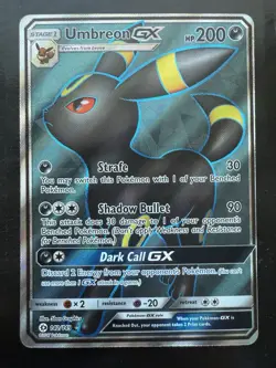 Pokemon Umbreon GX Full Art 142/149 Sun Moon Base (NM) - Image 1