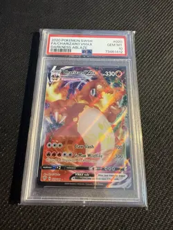 Pokemon TCG Darkness Ablaze Charizard Vmax 020/189 PSA 10 - Image 1