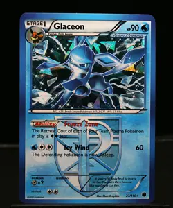 2013 POKEMON BLACK & WHITE: PLASMA FREEZE #23 GLACEON-CRACKED ICE HOLO - Image 1