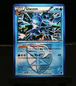 2013 POKEMON BLACK & WHITE: PLASMA FREEZE #23 GLACEON-CRACKED ICE HOLO - Image 2