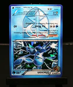 2013 POKEMON BLACK & WHITE: PLASMA FREEZE #23 GLACEON-CRACKED ICE HOLO - Image 3