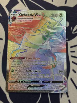 Orbeetle Vmax 186/185 Vivid Voltage FullArt Secret Rainbow Rare Pokemon - Image 1
