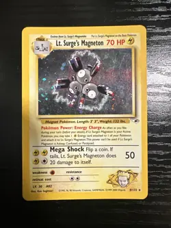 Lt. Surge's Magneton 8/132 Gym Heroes Holo Rare Pokemon 2001 MP - Image 1