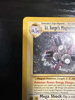 Lt. Surge's Magneton 8/132 Gym Heroes Holo Rare Pokemon 2001 MP - Image 3