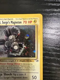 Lt. Surge's Magneton 8/132 Gym Heroes Holo Rare Pokemon 2001 MP - Image 4
