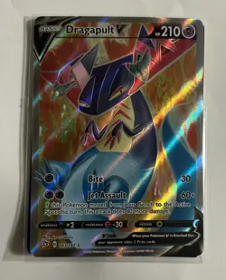 Dragapult V FULL ART ULTRA RARE 183/192 SWSH Rebel Clash Pokemon NM - Image 1