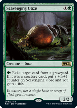 Scavenging Ooze FOIL Core Set 2021 / M21 NM Green Rare MAGIC MTG CARD ABUGames - Image 1