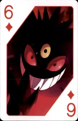 Pokemon 1000th Episode Playing Card Set Mega Gengar 6 of Diamonds - Image 1