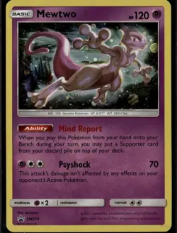 Mewtwo Promo SM Promos SM214 Psychic Holofoil Pokemon Card - Image 1