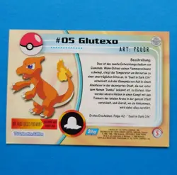 TV Animation 05 Glutexo, Non-Holo, Blue Logo, Pokemon Karte Topps Series 1, 1999 - Image 2