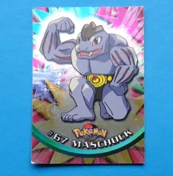 TV Animation, 67 Maschock, Holo, Blue Logo, Pokemon Karte Topps Series 1, 1999 - Image 2
