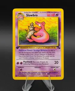 Slowbro 1st Edition Fossil Set 43/62 Uncommon Pokemon Card TCG 1999 WOTC - Image 1