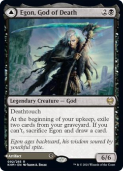 Egon, God of Death / Throne of Death Kaldheim NM Black Rare MAGIC CARD ABUGames - Image 1