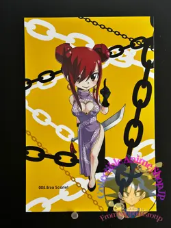 Erza Scarlet Fairy Tail Big Card 005 Japanese Collection Hiro Mashima Limited - Image 1