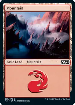Mountain (271) FOIL Core Set 2021 / M21 NM Basic Land MAGIC MTG CARD ABUGames - Image 1