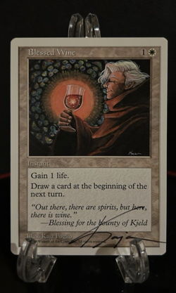 Blessed Wine Signed Kaja Foglio Artist Proof MTG 5th Edition Magic The Gathering - Image 1