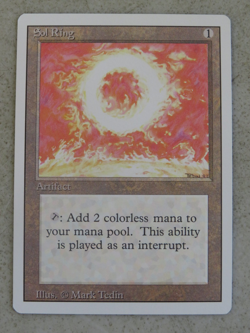 Magic the Gathering Sol Ring Revised Edition Regular Card Vintage 1994 - Image 1