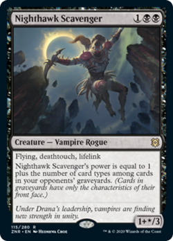Nighthawk Scavenger FOIL Zendikar Rising NM Black Rare MAGIC MTG CARD ABUGames - Image 1