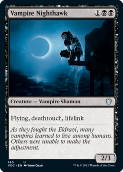 Vampire Nighthawk Light Play, English Magic the Gathering MTG Commander: Innistr - Image 1