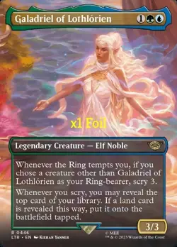 MTG Foil Borderless LOTR: Tales of Middle-earth LTR Galadriel of Lothlorien - Image 1