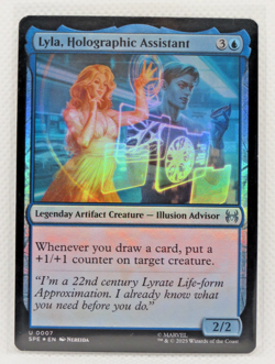 2025 Magic: The Gathering Spider-Man - Foil #0007 - LYLA, HOLOGRAPHIC ASSISTANT - Image 1