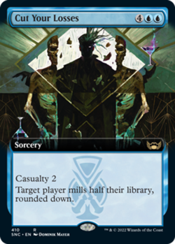 Mint/Near-Mint, English - 1 x MTG Cut Your Losses - Foil - Extended Art Streets - Image 1