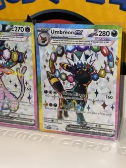Espeon EX + Umbreon EX SVP 175 176 Pokemon Prismatic Evolutions Promo Near Mint - Image 4
