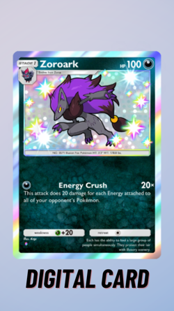 Zoroark Shiny Mega Shine Pokemon TCG Pocket 1 Star ⭐ (English) - Image 1