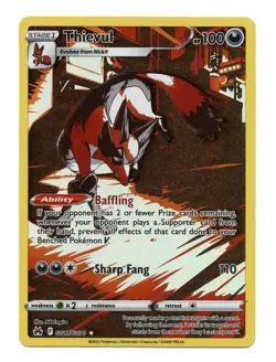 NM Thievul Full Art Holo GG17/GG70 Pokemon Sword & Shield Crown Zenith #A - Image 1