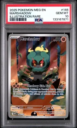 PSA 10 - Marshadow 146/132 IR - 2025 Mega Evolution MEG - Pokemon - Image 1
