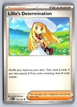 LILLIE'S DETERMINATION 119/132 UNCOMMON MEGA EVOLUTION POKEMON NM - Image 1