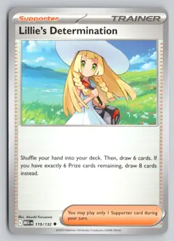 LILLIE'S DETERMINATION 119/132 UNCOMMON MEGA EVOLUTION POKEMON NM - Image 1