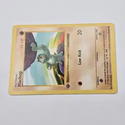 Near Mint | 1st Edition Base Set Shadowless | Machop 52/102 | Pokemon Card - Image 4