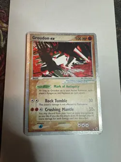Groudon Ex 93/101 HEAVILY PLAYED Ex Hidden Legends Holo Rare Pokemon - Image 1