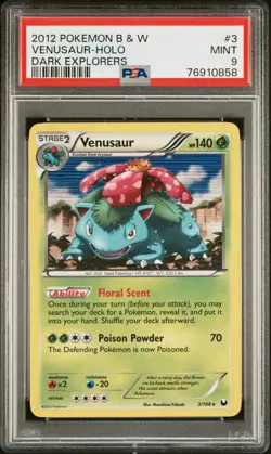 Venusaur Holo 3/108 Dark Explorers Pokemon PSA 9 - Image 1