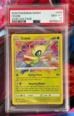 CELEBI 009/185 VIVID VOLTAGE POKEMON PSA 10 - Image 1