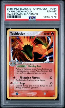 TYPHLOSION 034 PSA 8 VALUE PACK II BLACK STAR PROMO HOLO POKEMON CARD ENGLISH - Image 1