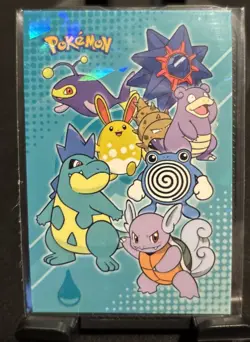 Rare Pokemon Shiny Full Art Slowbro & Poliwrath Low Pop Cracked Ice Holo Card - Image 1