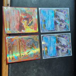 Pokemon TCG Charizard EX, MCharizard EX, Palkia EX Holo Lot – 4 English Cards - Image 1