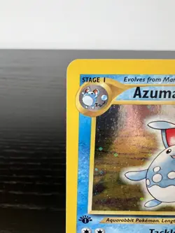Pokemon TCG Azumarill Neo Genesis Holo Card 2/111 1st Edition - Image 2