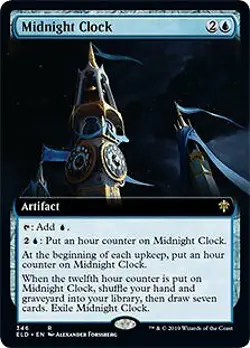 Midnight Clock (Extended Art) Throne of Eldraine NM Artifact Rare CARD ABUGames - Image 1