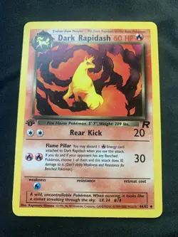 Pokemon Card - Dark Rapidash Team Rocket 44/82 1st Edition - Image 1