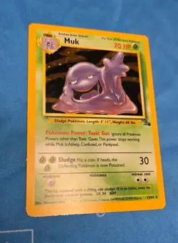 Pokemon Card Muk Fossil Holo Rare Unlimited Edition 13/62 LP Condition - Image 3