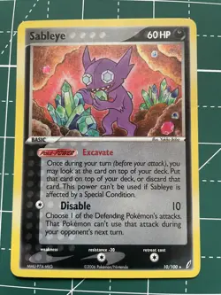 Sableye Crystal Guardians 10/100 Holo Rare Card 2006 HP+ Pokemon TCG - Image 1