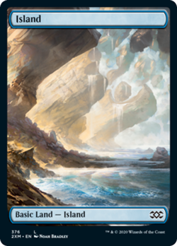 Island (376) FOIL Double Masters NM Extended / Full Art Textless CARD ABUGames - Image 1