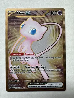 Pokemon TCG Mew EX Metal Gold NM 205/165 Scarlet & Violet 151 Promo Card - Image 1
